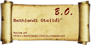 Bethlendi Otelló névjegykártya